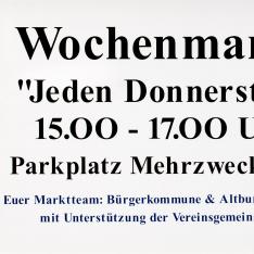 Wochenmarkt Fellingshausen, jeden Donnerstag von 15.00-17.00 Uhr,